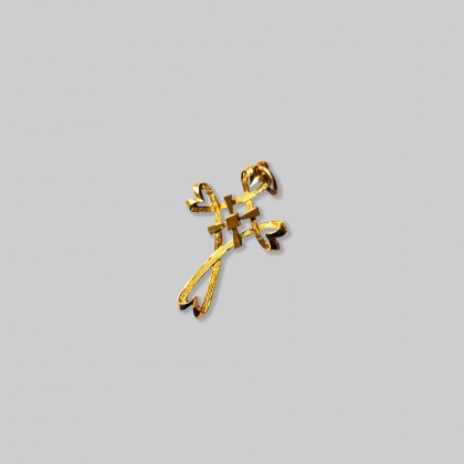 Gold Rattan Cross Pendulum