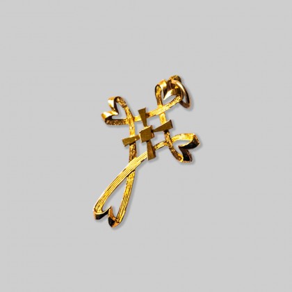 Gold Rattan Cross Pendulum